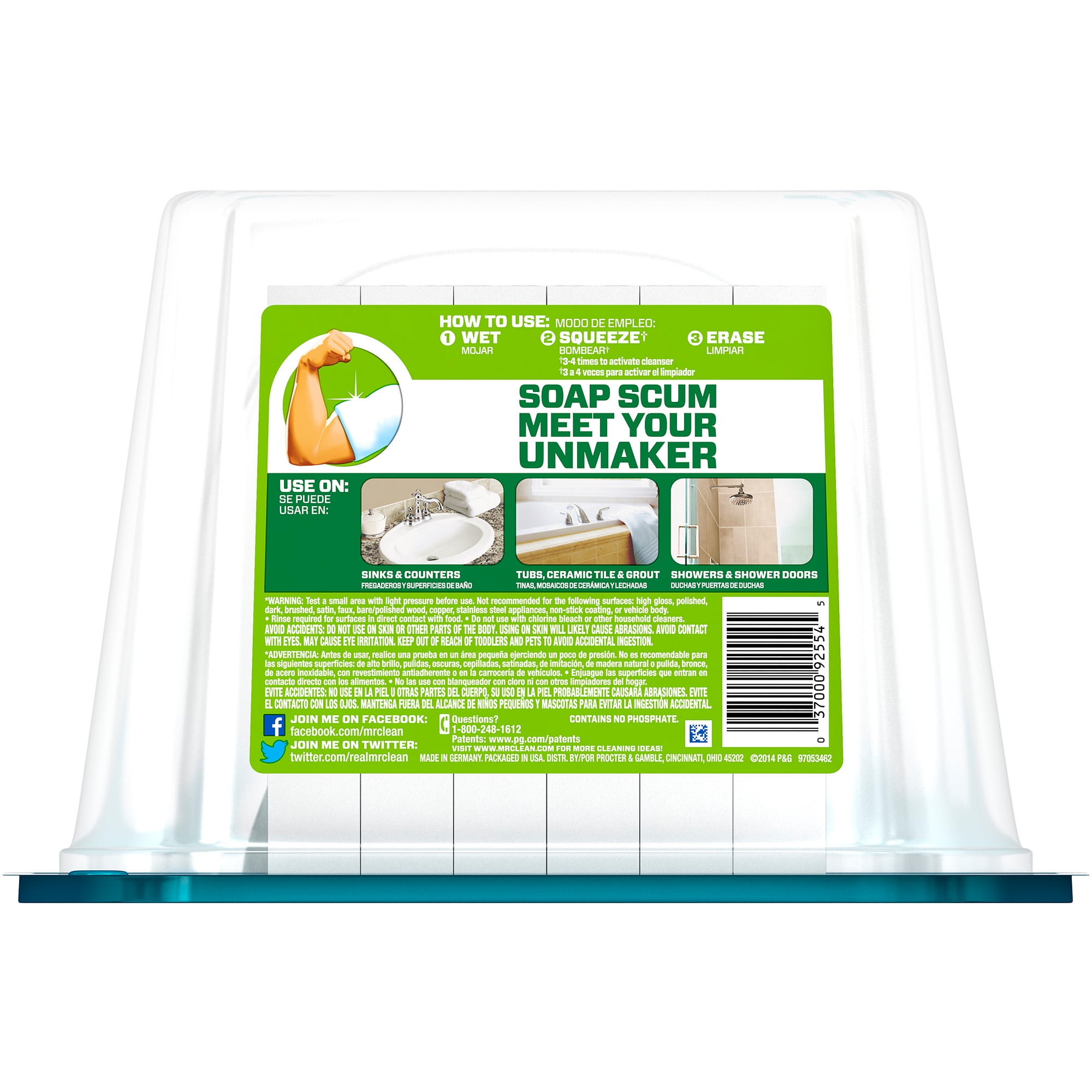 Mr Clean Magic Eraser Foaming Bath Scrubber 7 Count Com