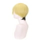thumbnail image 5 of XWSHYW Pelucas Peluca de Cosplay de Pelo Corto de Cara Cerrada Negra Degradado Amarillo Peluca de Modelado, 5 of 6
