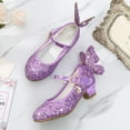 thumbnail image 6 of Toddler Little Girls Princess Cosplay Performance Shoes Sequins Wedding Party Dress Shoes Heels Mary Jane, 6 of 10