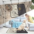 thumbnail image 7 of Qxltty Black and White Lion Cat litter Pads Pet Set of 3 Diaper Mats Center Anti-leakage Layer Absorbent Soft and Comfortable, 7 of 7