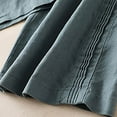 thumbnail image 6 of Ladies Linen Side Pleated Pants Casual Loose Fit Trousers Wide Leg Bottoms Breathable Comfortable Summer Vacation Beach Holiday Fashion | CSEONE,Blue XL, 6 of 7