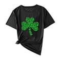 thumbnail image 5 of ShiShine Casual Round Neck Graphic Tees for Women St. Patrick's Day Printed Short Sleeve Holiday T-Shirt Tops, 5 of 5
