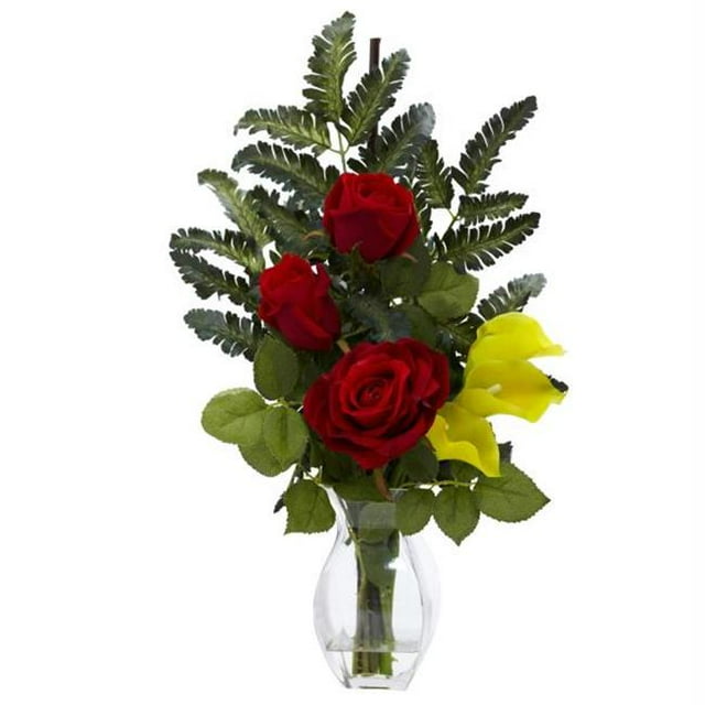 Rose et Calla avec Arrangement de Vase