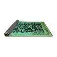 thumbnail image 2 of Ahgly Company Indoor Square Oriental Turquoise Blue Industrial Area Rugs, 3' Square, 2 of 4