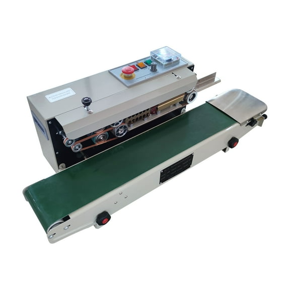 INTBUYING Horizontal Auto Sealer PVC Bag Band Continuous Sealing Machine with 770mm Teflon Belts FR-770