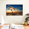 thumbnail image 3 of Elephant Stock Transportation Plane Wall Art - Horizontal Canvas Wall Art - Living Room Wall Decor - Transportation Canvas - Blue And Orange Decor - 12" x 8", 3 of 8