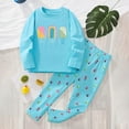 thumbnail image 2 of Toddler Pajamas Graphic Pajamas Crewneck Long Sleeve Soft Cozy Sleepwear Girls 3-4 Years Pajamas, 2 of 9