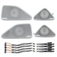 thumbnail image 2 of Cubiertas para bocinas de puerta cubiertas para bocinas estéreo para automóvil Cromo mate resistente al desgaste 4 piezas Antiarañazos con luz ambiental de 64 colores para ANGGREK Otros, 2 of 8