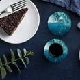 thumbnail image 6 of FMSHPON Ocean Sea Turtle Set of 8 Round Coaster for Drinks, Absorbent Ceramic Stone Coasters Cup Mat with Cork Base for Home Kitchen Room Coffee Table Bar Decor, 6 of 6