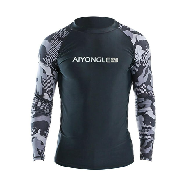 Camisa de natación para hombre, manga larga, para surfear, navegar, surfear y practicar deportes acuáticos. SG