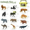 thumbnail image 2 of VKZON Animal Figure Toys Safari Figurines, Plastic African Animals Educational Learning Playset with Elephant, Giraffe, Lion, Tiger for Kids Toddlers Children Age 3-8, 2 of 7