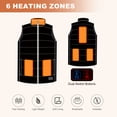 thumbnail image 2 of Heated Vest For Men Women, Lightweight Electric Heated Vest 6 Heating Zone 3 Temperature Heating Vest For Winter Hiking Skiing Skating Outdoor XL, 2 of 7