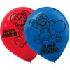Super Mario Bros. 12" Red/Blue Party Balloons, 6-Pack