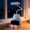 thumbnail image 6 of Cute Cat LED Desk Lamp with Phone Stand, Rechargeable Night Light, Mini Table Lamp, Flexible Gooseneck, Bedroom Eye Protection Night Light, 6 of 6