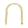 thumbnail image 2 of Solid Womens Cuban Link Bracelet 10K/14K Yellow Gold, 2 of 5