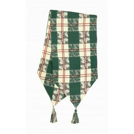 

Mr. MJs Trading AG-11238-13x54 13 x 54 in. Ribbed Table Runner with Tassels Holly