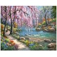 thumbnail image 1 of 40×50cm Tree River Frameless DIY Oil Painting by Numbers Kit Living Room Home Wall Decor - A, 1 of 7