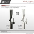 thumbnail image 5 of Stylish Ht 17 ½" Matte Black Single Handle Vessel Bathroom Faucet B-101N, 5 of 12