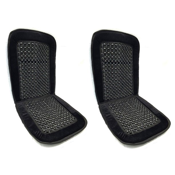 Wooden Bead Velvet Seat Cushions Massaging Comfort Therapeutic Auto