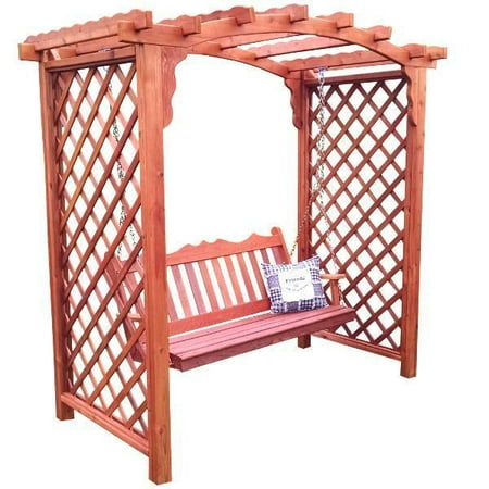 Western Red Cedar Jamesport Arbor & Swing