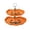 B#043, variant on Halloween Candy Corn Food Stand 2 Tier Plastic Snack Rack Party Treats Display Cupcake Server Festive Table Centerpiece Decor for Kids Holiday Gathering Easy Clean 11.8 Inch