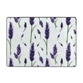 thumbnail image 7 of Area Rugs For Living Room Decor - Lavender Flowers Green Soft Anti Slip Throw Washable Rugs 5x7 For Bedroom, Indoor Carpet For Bedroom Living Room 80x58In, 7 of 7