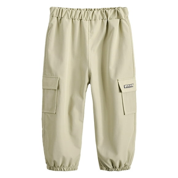 Ketyyh-chn99 Baby-Boys Pull-on Cargo Pant Toddler Summer Girls Boys Trousers Printed Fashion Cargo Pants For Children Clothes for 5-6 Years,Khaki