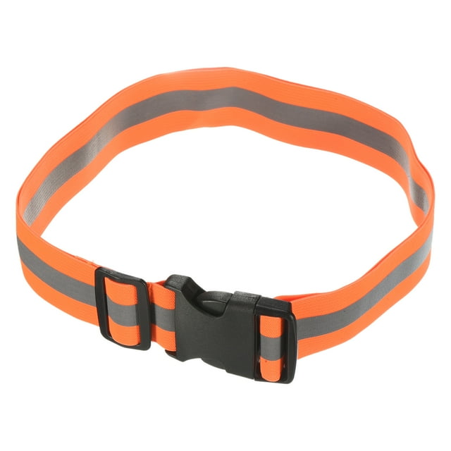 Unique Bargains Reflective Belt Bands 24x1.6 Inch Strip High Visibility Reflective Running Gear for Cycling Walking Orange