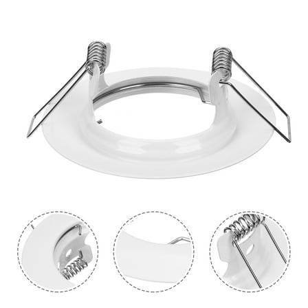 AURARMLET  Recessed Lighting Trims 2Pcs White Iron Circular Cover for Homeowners Business Owners