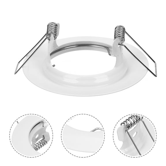 AURARMLET  Recessed Lighting Trims 2Pcs White Iron Circular Cover for Homeowners Business Owners