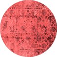 thumbnail image 1 of Ahgly Company Indoor Round Oriental Red Industrial Area Rugs, 6' Round, 1 of 4
