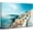 Santorini, variant on Greece Santorini Canvas Wall Art Framed European Modern City Wall Decor Artwork for Living Room Blue Ocean Skyline Picture White Cottage Landscape Poster Bedroom Kitchen Office Home Decoration 12x16