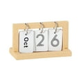thumbnail image 1 of Mini Table Calendar Doll: Wooden Mini Desktop Flip Calendar, Exquisite Decoration, for Home & Photo Props, 1 of 5