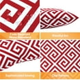 thumbnail image 4 of LiviNest Outdoor Waterproof Pillows: 2-Pack 18x18 Inch Patio Cushions - Fade-Resistant & Soft for Garden Porch Poolside Furniture - Red Geometric Decorative Throw Pillows, 4 of 6