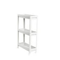 thumbnail image 2 of karymi Slim Rolling Storage Cart Three Layer Narrow Type Practical Rack with Wheels Shelf for Kitchen Bathroom Laundry Pantry Small Spaces Birthday Gifts Gifts for Men, 2 of 6