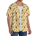 thumbnail image 2 of Sikiie Tropical Fruits Men's Cuban Shirt, Hawaiian Shirts, Business Casual Button Down Shirts, Short Sleeve Shirt-Small, 2 of 5