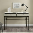 thumbnail image 4 of Walker Edison 2-Drawer Modern Engineered Wood Writing Desk in Off White, 4 of 5