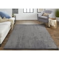 thumbnail image 2 of Len Glamorous Ultra-Solf Shag Rug, Jet Black, 4ft x 6ft Accent Rug, 2 of 6
