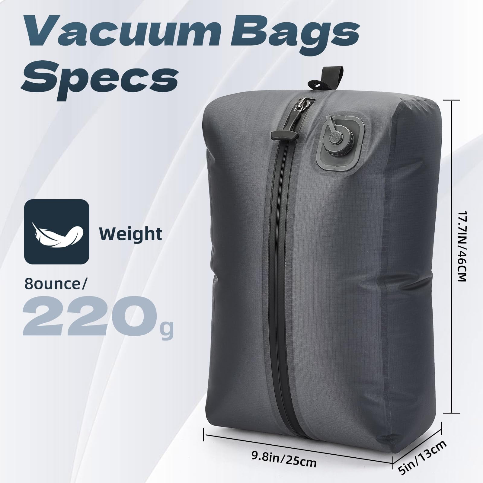 Vacuum Storage Bags with Built-In Pump (No Separate Pump), USB-C Charging, Waterproof Airtight for Travel, Clothes, Bedding, Suitcase