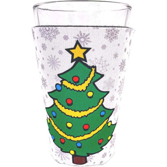 Christmas Tree Pattern Pint Glass Coolie