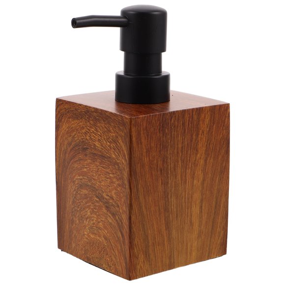 RENACLIPY Versatile Brown Wood Grain Soap Dispenser for Kitchen Dish and Hand Soap