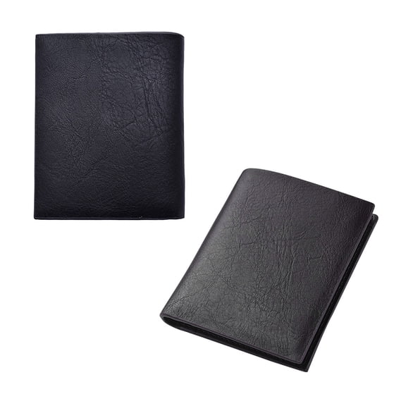 Minkissy Men's Short Purse Billfold in Black PU Durable Wallet for Credit Cards and Cash Holder