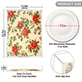 thumbnail image 3 of WOBOGO Acrylic Serving Trays 15.7x11.8 Inch Spill Proof Clear Decorative Organizer with Handle Red and Green Floral Pattern, 3 of 7