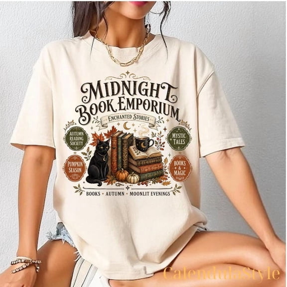 Midnight Readers Society Shirt, Salem Book Club Shirt, Halloween Witchy Black Cat, Spooky Reader Book Club, Massachusetts Halloween