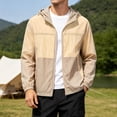 thumbnail image 3 of Sun Hoodie Mens Summer Fall Long Sleeve Loose Casual Lightweight Zip Up Hooded Sun Jacket Outerwear with Pockets, 3 of 6
