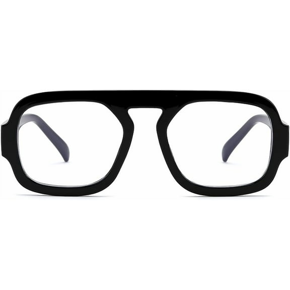 FEISEDY Fashion Blue Light Blocking Glasses for Woman Men Trendy Vintage Square Frame Stylish Fake Eyeglasses B0285