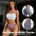 thumbnail image 4 of Thongs for Women - Pink Glitter Heart Candy No Show Seamless Womens Thongs Underwear, Breathable G String Thongs for Women, Ladies Stretch Low Rise Thong Bikini Panties Briefs, 4 of 5