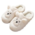 thumbnail image 3 of Women's Slippers Cozy Furry Flat On Round Toe Home Winter Cartoon Prints for Couples, 3 of 6