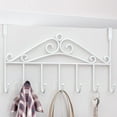 thumbnail image 5 of Blueek Durable No-Drill over Door Hooks - Multi-functional Metal Hanging Rack for Coats, Bags & Accessories, Space-Saving Organizer, 16x9 Inch, White, 5 of 6
