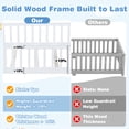 thumbnail image 4 of PORKISS Twin Floor Bed with Guardrails, White Wood Montessori Floor Bed Frame with Slats, Low Bed Frame for Kids Room, Open Entry Design, No Box Spring Needed, 4 of 10
